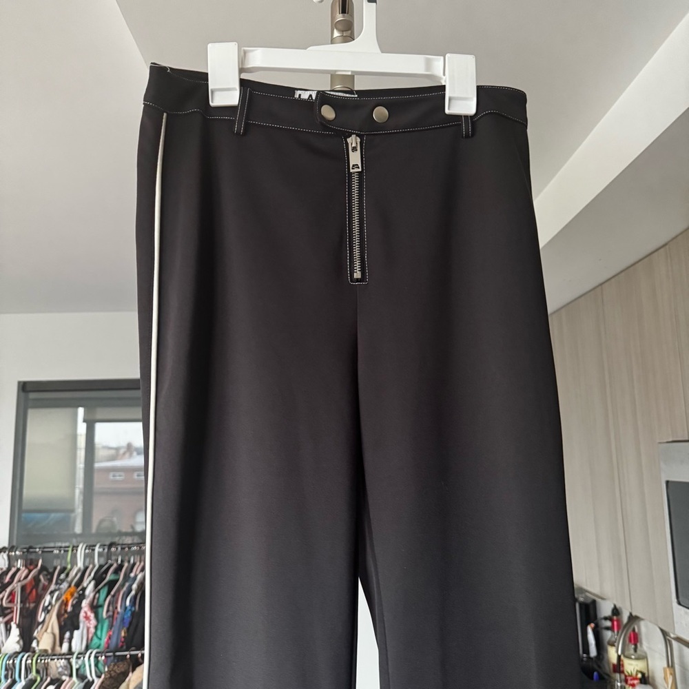 I.AM.GIA Slater Pants Black White Side Stripe High Rise Flare M ASO Kylie Jenner - Picture 7 of 10
